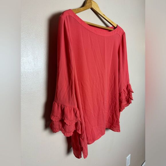 Coral LOFT Outlet Blouse Size XL EUC - Picture 3 of 5